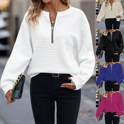 Solid Color New Long Sleeve Women's Sweater - ALL-IN-ONE GENSTORE & SERVICES