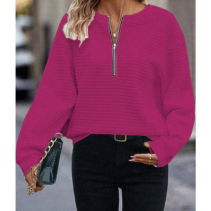 Solid Color New Long Sleeve Women's Sweater - ALL-IN-ONE GENSTORE & SERVICES