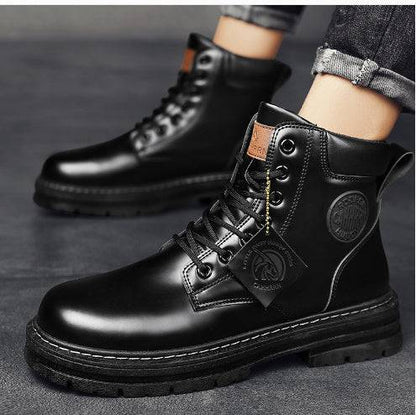 Mens Casual Biker High Top Martin Boots - ALL-IN-ONE GENSTORE & SERVICES