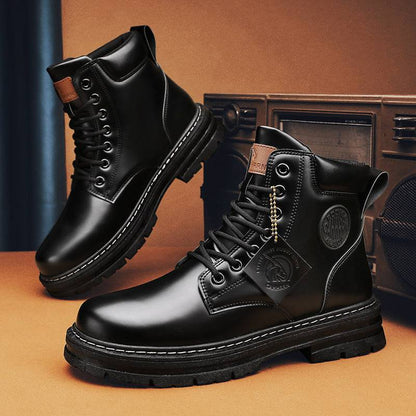 Mens Casual Biker High Top Martin Boots - ALL-IN-ONE GENSTORE & SERVICES