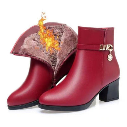 Velvet Thermal Non-slip Middle-aged And Elderly Female Boots - ALL-IN-ONE GENSTORE & SERVICES