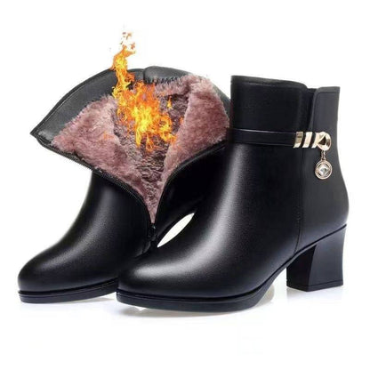 Velvet Thermal Non-slip Middle-aged And Elderly Female Boots - ALL-IN-ONE GENSTORE & SERVICES