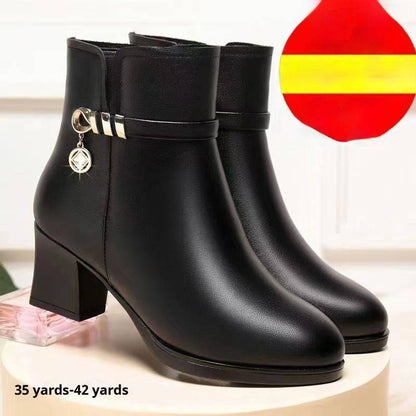 Velvet Thermal Non-slip Middle-aged And Elderly Female Boots - ALL-IN-ONE GENSTORE & SERVICES