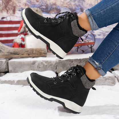 Outdoor Women's Warm Non-slip Short Tube Suede Dr Martens Boots - ALL-IN-ONE GENSTORE & SERVICES