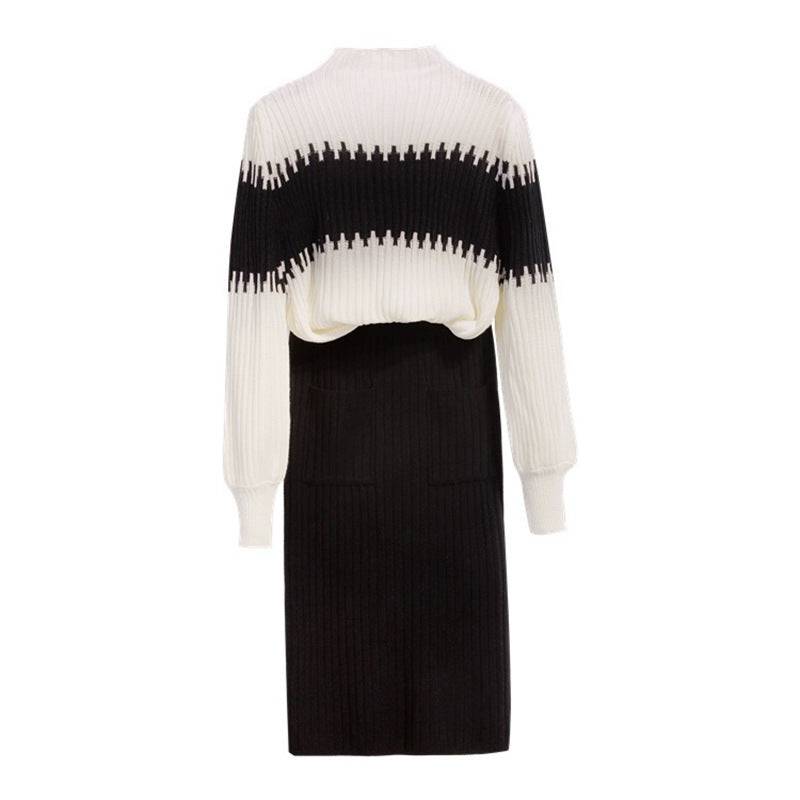 Black Pullover Sweater Set Internet Celebrity Knitted - ALL-IN-ONE GENSTORE & SERVICES