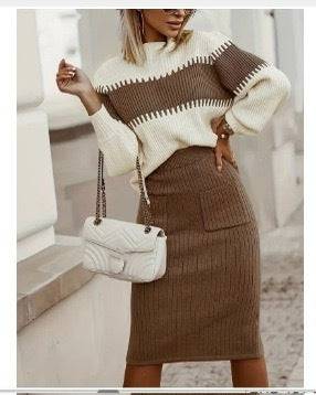Black Pullover Sweater Set Internet Celebrity Knitted - ALL-IN-ONE GENSTORE & SERVICES