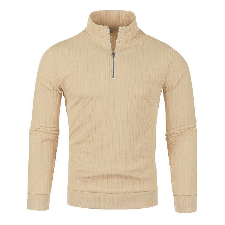 Men's Half-high Collar Zipper Sweater