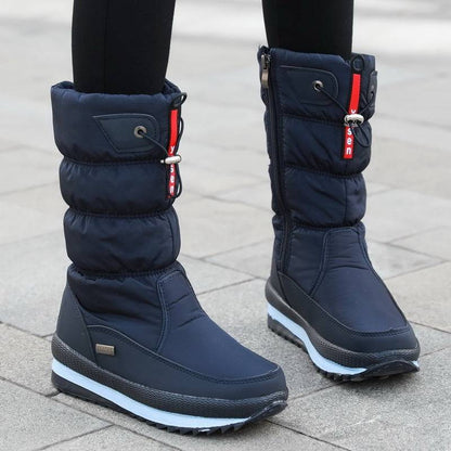 Winter New Plus Velvet Thick Cotton Shoes Thermal Middle Tube Waterproof Non-slip Boots - ALL-IN-ONE GENSTORE & SERVICES