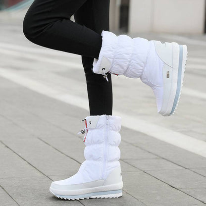 Winter New Plus Velvet Thick Cotton Shoes Thermal Middle Tube Waterproof Non-slip Boots - ALL-IN-ONE GENSTORE & SERVICES