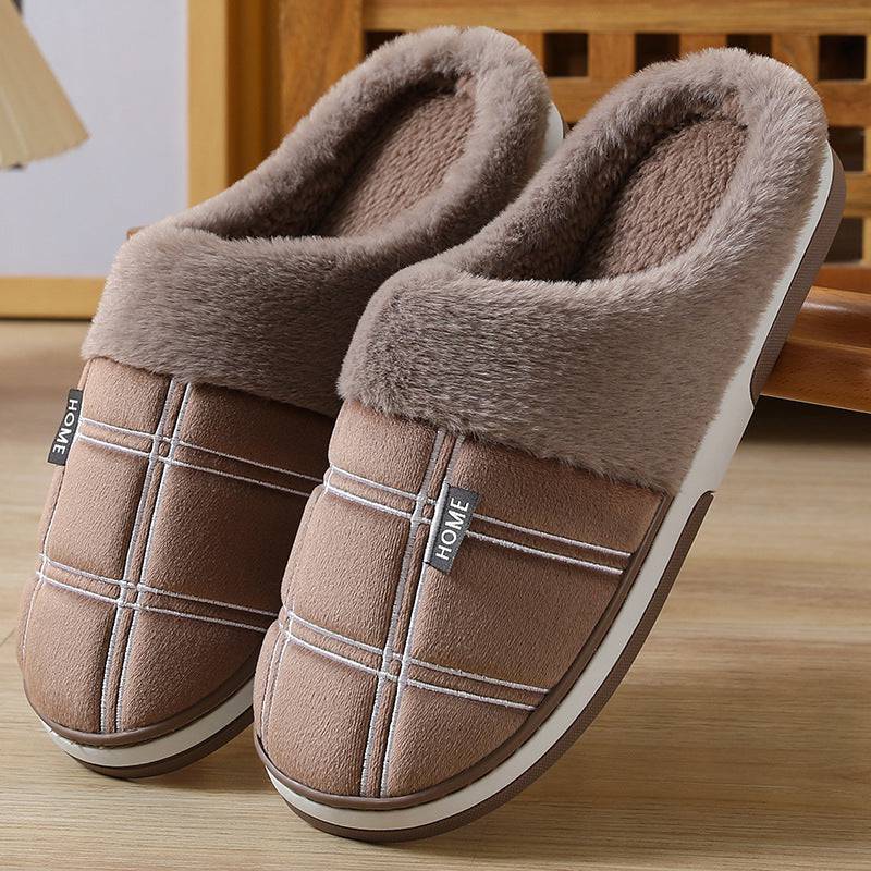 Winter Warm Slugged Bottom Plush Slippers - ALL-IN-ONE GENSTORE & SERVICES