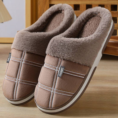 Winter Warm Slugged Bottom Plush Slippers - ALL-IN-ONE GENSTORE & SERVICES