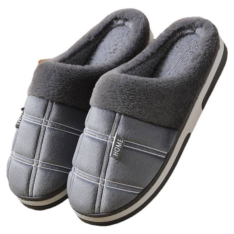 Winter Warm Slugged Bottom Plush Slippers - ALL-IN-ONE GENSTORE & SERVICES