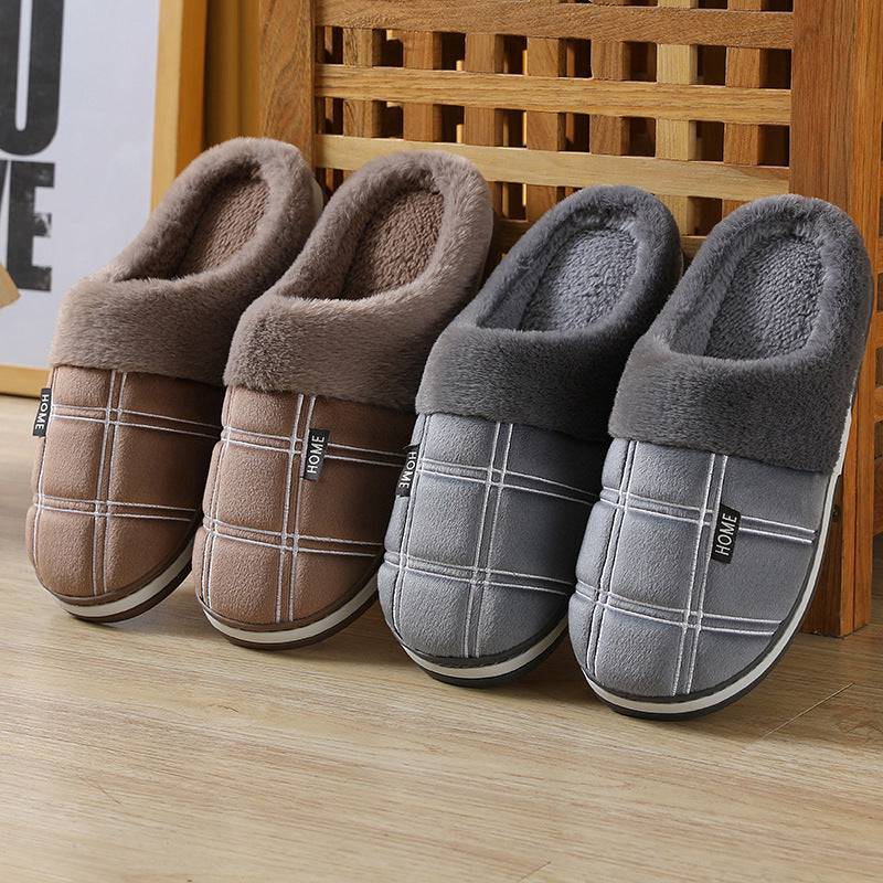Winter Warm Slugged Bottom Plush Slippers - ALL-IN-ONE GENSTORE & SERVICES