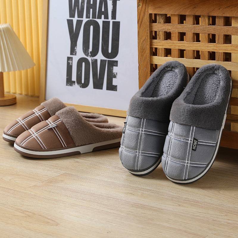 Winter Warm Slugged Bottom Plush Slippers - ALL-IN-ONE GENSTORE & SERVICES