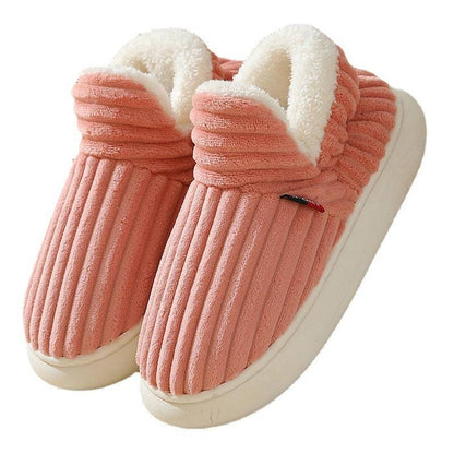 Men Winter New Women Cotton Slippers Outdoor Fashion Couple Slippers Warm Indoor Bedroom Cotton Plush Shoes Fleece Fluffy - ALL-IN-ONE GENSTORE & SERVICES