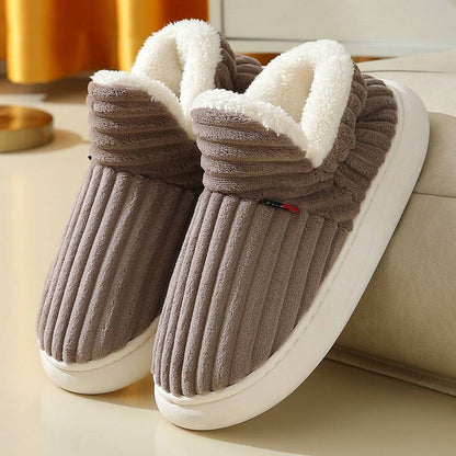 Men Winter New Women Cotton Slippers Outdoor Fashion Couple Slippers Warm Indoor Bedroom Cotton Plush Shoes Fleece Fluffy - ALL-IN-ONE GENSTORE & SERVICES