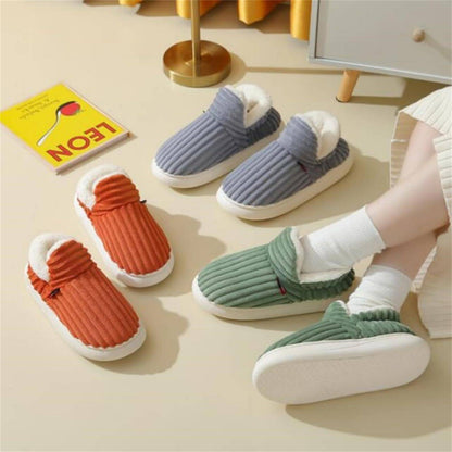 Men Winter New Women Cotton Slippers Outdoor Fashion Couple Slippers Warm Indoor Bedroom Cotton Plush Shoes Fleece Fluffy - ALL-IN-ONE GENSTORE & SERVICES