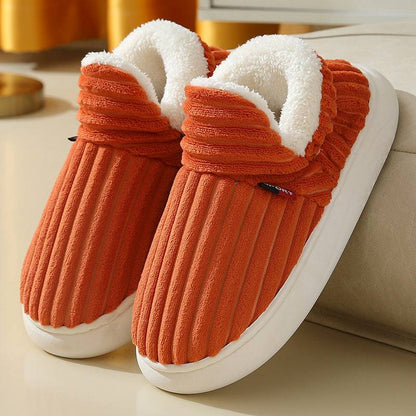 Men Winter New Women Cotton Slippers Outdoor Fashion Couple Slippers Warm Indoor Bedroom Cotton Plush Shoes Fleece Fluffy - ALL-IN-ONE GENSTORE & SERVICES