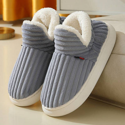 Men Winter New Women Cotton Slippers Outdoor Fashion Couple Slippers Warm Indoor Bedroom Cotton Plush Shoes Fleece Fluffy - ALL-IN-ONE GENSTORE & SERVICES