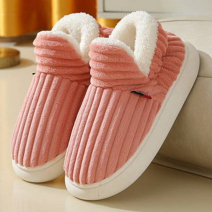 Men Winter New Women Cotton Slippers Outdoor Fashion Couple Slippers Warm Indoor Bedroom Cotton Plush Shoes Fleece Fluffy - ALL-IN-ONE GENSTORE & SERVICES