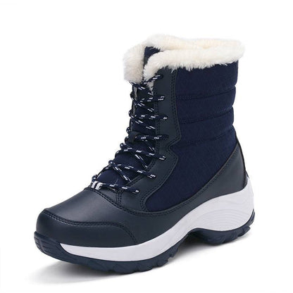 Snow Boots Female High To Help Waterproof Ladies Cotton Shoes Boots Plus Velvet Shoes - ALL-IN-ONE GENSTORE & SERVICES