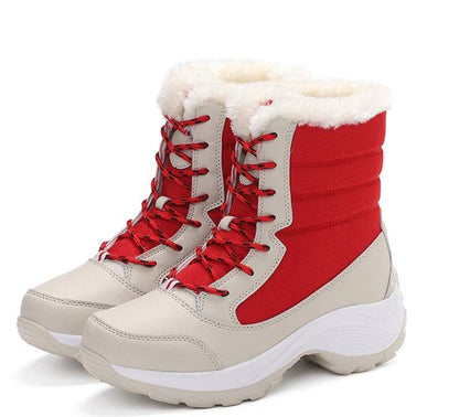 Snow Boots Female High To Help Waterproof Ladies Cotton Shoes Boots Plus Velvet Shoes - ALL-IN-ONE GENSTORE & SERVICES