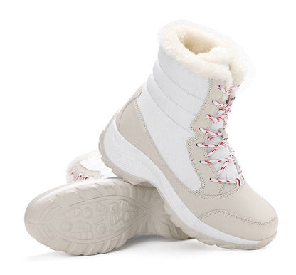 Snow Boots Female High To Help Waterproof Ladies Cotton Shoes Boots Plus Velvet Shoes - ALL-IN-ONE GENSTORE & SERVICES