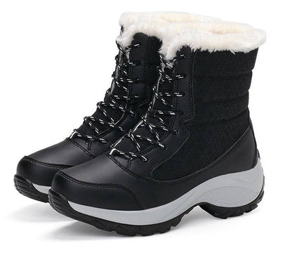 Snow Boots Female High To Help Waterproof Ladies Cotton Shoes Boots Plus Velvet Shoes - ALL-IN-ONE GENSTORE & SERVICES