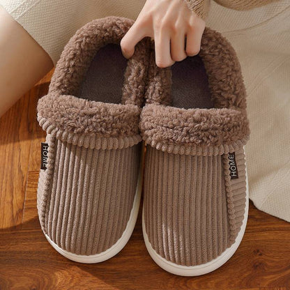 Ankle Wrap Cotton Slippers Winter Women's Plus Size Thickened Fleece-lined Warm Slugged Bottom - ALL-IN-ONE GENSTORE & SERVICES