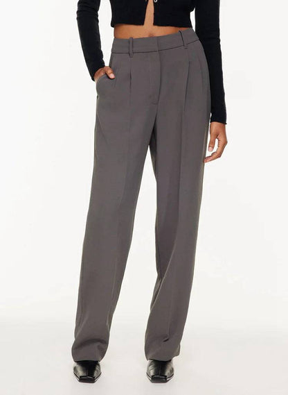High Waist Straight Trousers With Pockets Wide Leg Casual Pants For Women - ALL-IN-ONE GENSTORE & SERVICES