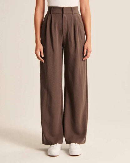 High Waist Straight Trousers With Pockets Wide Leg Casual Pants For Women - ALL-IN-ONE GENSTORE & SERVICES