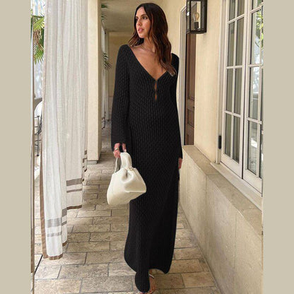 Solid Color Knitted Hollow-out Beach Swimsuit Blouse Sun-proof Women's Skirt - ALL-IN-ONE GENSTORE & SERVICES