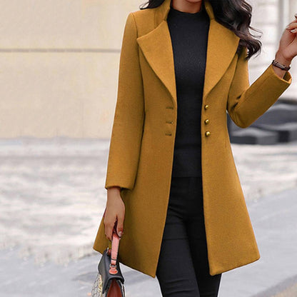 Winter Single-Breasted Slim-Fit Lapel Coat - ALL-IN-ONE GENSTORE & SERVICES