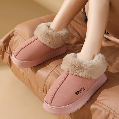 Plush Cotton Shoes For Women Winter Warm Home Slippers Outdoor Snow Boots - ALL-IN-ONE GENSTORE & SERVICES