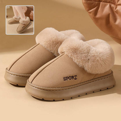 Plush Cotton Shoes For Women Winter Warm Home Slippers Outdoor Snow Boots - ALL-IN-ONE GENSTORE & SERVICES