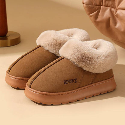 Plush Cotton Shoes For Women Winter Warm Home Slippers Outdoor Snow Boots - ALL-IN-ONE GENSTORE & SERVICES