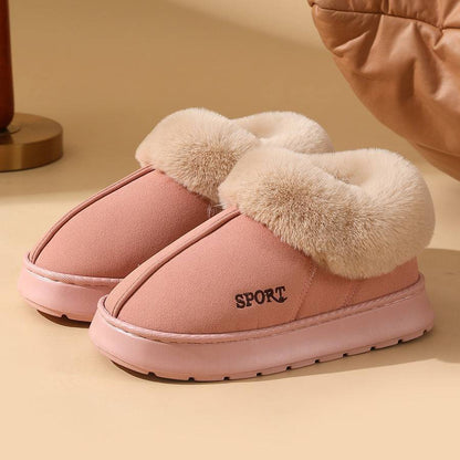 Plush Cotton Shoes For Women Winter Warm Home Slippers Outdoor Snow Boots - ALL-IN-ONE GENSTORE & SERVICES