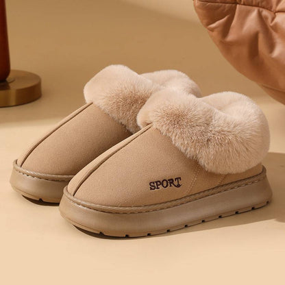 Plush Cotton Shoes For Women Winter Warm Home Slippers Outdoor Snow Boots - ALL-IN-ONE GENSTORE & SERVICES
