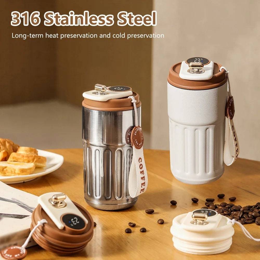 Smart Thermal Bottle - 450ml Insulated Coffee Mug & Water Flask - ALL-IN-ONE GENSTORE & SERVICES
