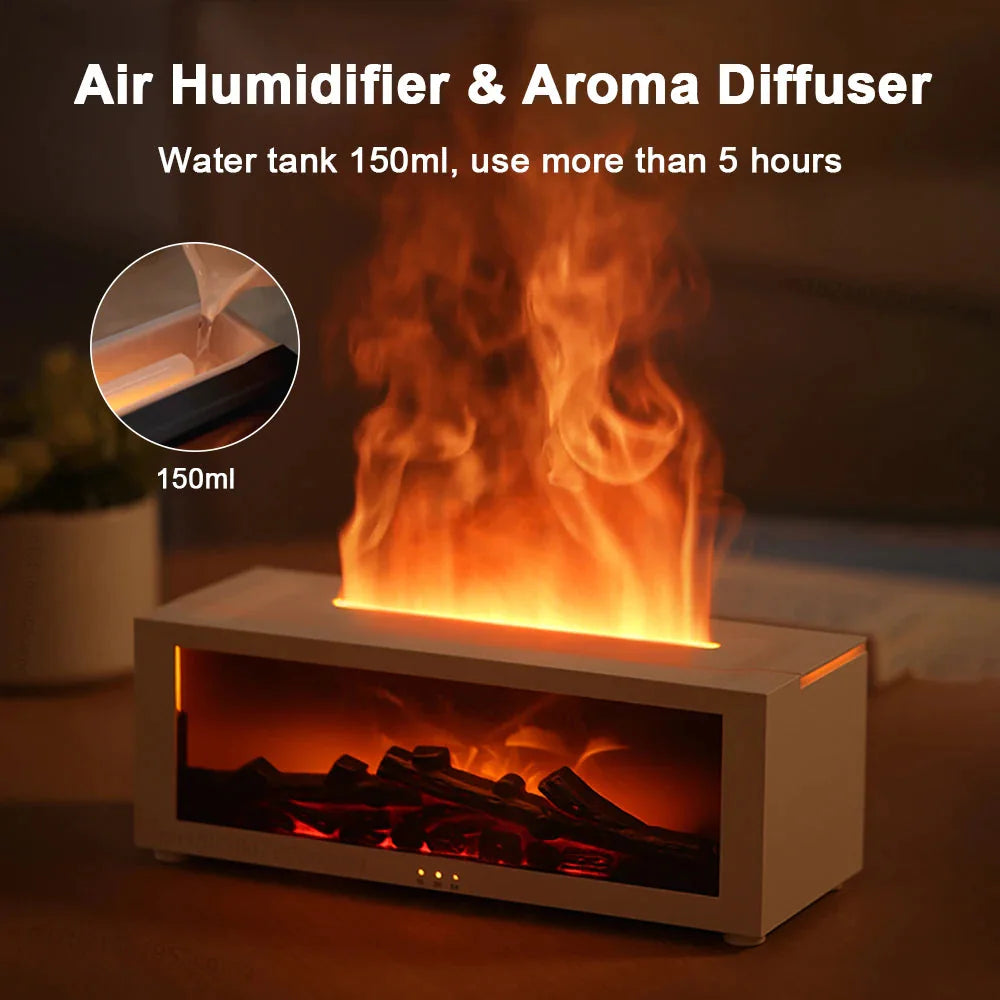 Fireplace Flame Humidifier with Remote & Aromatherapy - ALL-IN-ONE GENSTORE & SERVICES