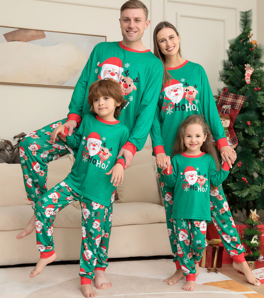 Christmas Pajamas For Family Matching Family Christmas PJs Sets Santa Claus Printed Top Sleepwear - ALL-IN-ONE GENSTORE & SERVICES