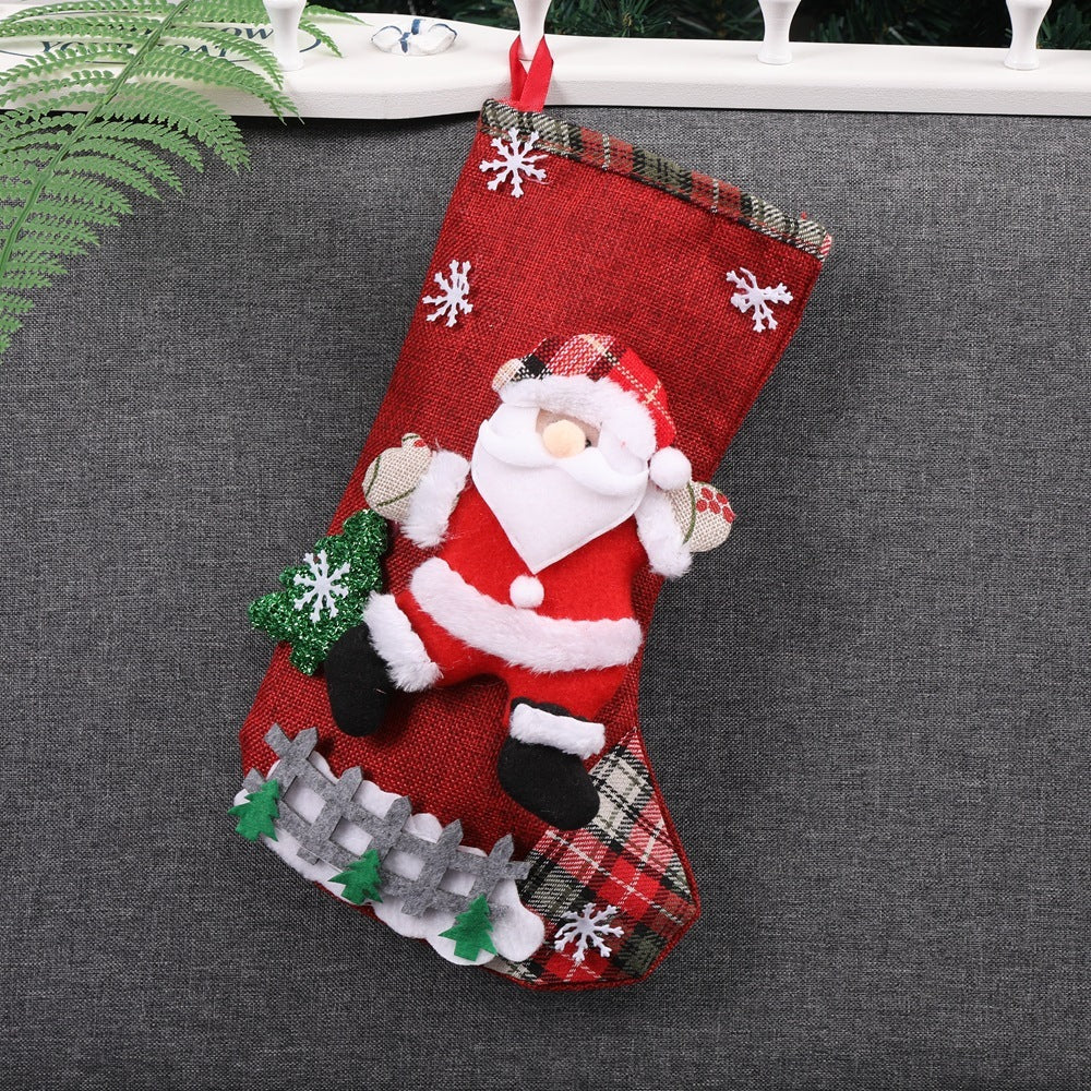 Christmas Decorations Santa Claus Socks Christmas Tree Pendant Christmas Socks Gift Bag Christmas Bag - ALL-IN-ONE GENSTORE & SERVICES