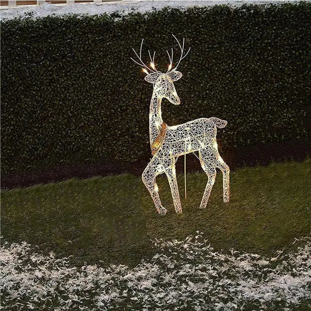 3-Piece Christmas LED Wrought Iron Deer Set - ALL-IN-ONE GENSTORE & SERVICES